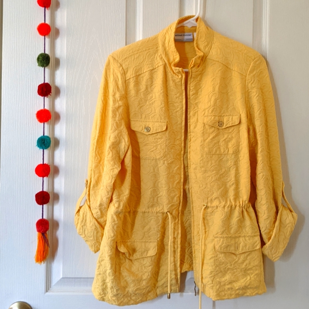 Yellow anorak jacket